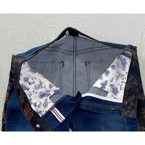 Pilcro and the Letterpress High Rise Skinny Floral Trimmed Jeans. Women's 28 EUC - Picture 7 of 9